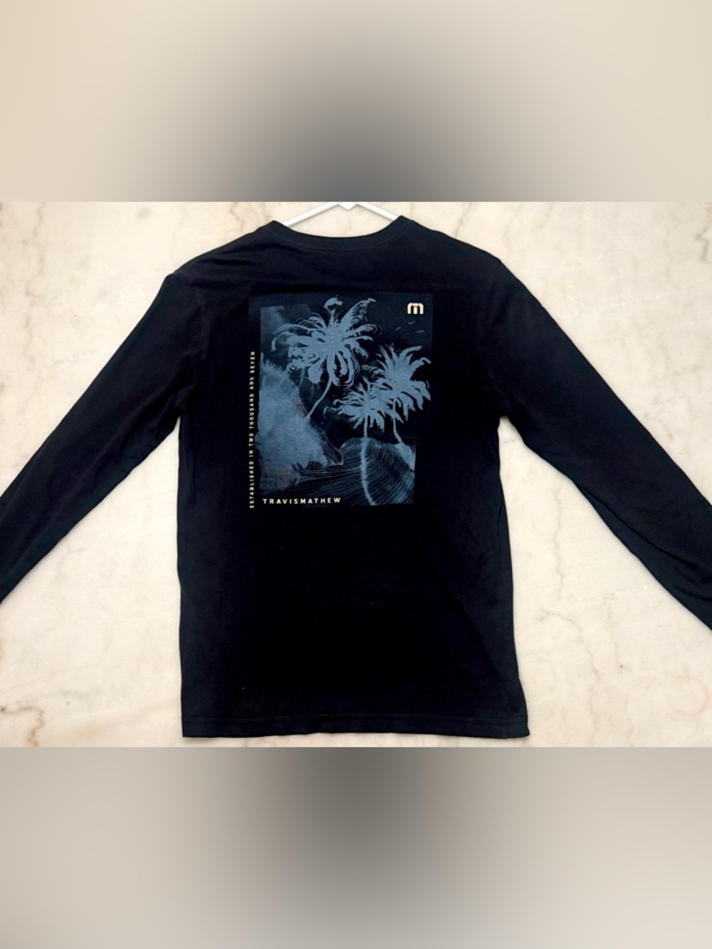 Travis Mathew Long Sleeve Tee, Men’s Small, Black, Laguna Shade,Great Condition